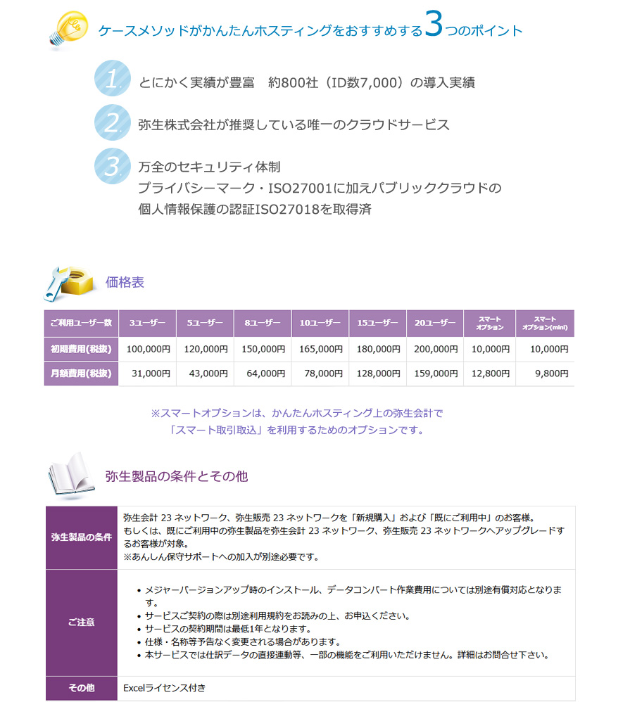 ケースメソッドがかんたんホスティングをおすすめする3つのポイント