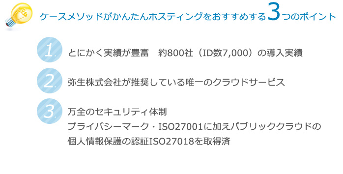 ケースメソッドがかんたんホスティングをおすすめする3つのポイント