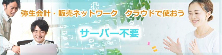 弥生会計・販売ネットワーク　クラウドで使おう サーバー不要